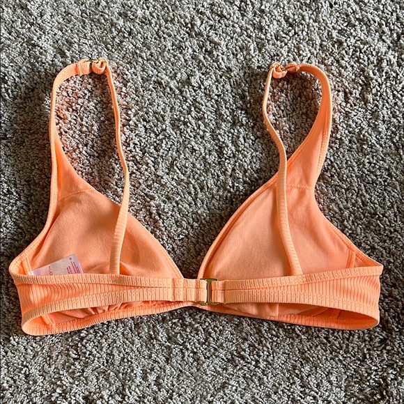 Orange Ribbed Bikini Top - Picture 2 of 2